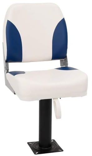 Genérico Asiento Plegable para Barco 1 Juego Azul y Blanco 41x36x48 cm,Vehículos y recambios,Piezas y Accesorios para vehículos,Accesorios y Piezas para embarcaciones,Piezas para veleros,3284285