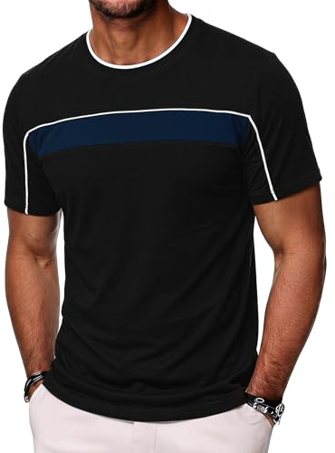 Quoboquo Camiseta para hombre ligera transpirable cuello redondo manga corta verano moda S - 3XL