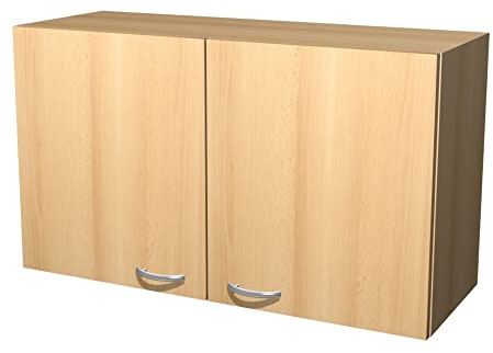 Smart Möbel Küchen Hängeschrank 100 cm breit und 55 cm hoch - Buche - Namu