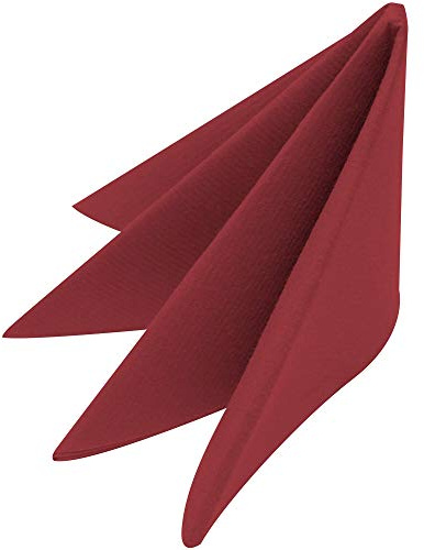 Swansoft Burgundy Napkins 40cm - Pack of 50 | Disposable Napkins, Party Napkins, Paper Napkins, Dinner Napkins, Swantex Napkins - Great Alternative to Linen