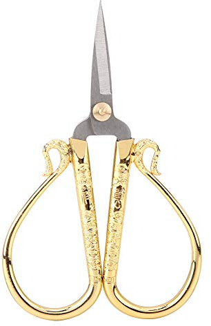 Vintage European Style Schere Edelstahl Mehrzweckschere Premium Schneiderschere Zarte Nähschere Stickwerkzeug zum Sticken Basteln Kunstwerken & (Gold) Für Mutter
