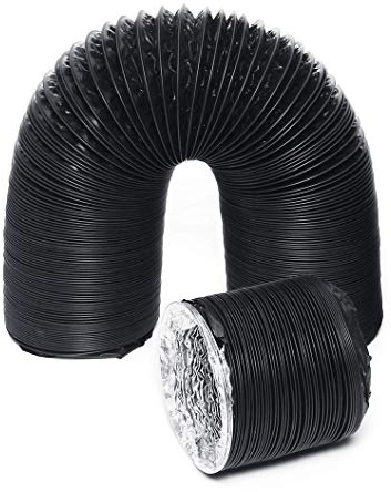 AZITICY Lüftungsschlauch Abluftschlauch Aluflexrohr PVC 125mm Alu-Flexschlauch Flexrohr Luftschlauch Alurohr für Mobile Klimaanlage, Dunstabzugshaube, Ablufttrockner (125mm*2m)