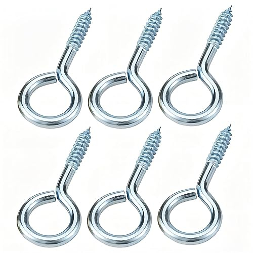 Qrity 20 Pezzi Viti per Occhielli 30mm, Gancio a Spirale in Legno, Vite Oculare, Gancio a Vite, Viti a Testa Tonda, Da Utilizzare Per Cornici, Oggetti Decorativi e Progetti Artigianali