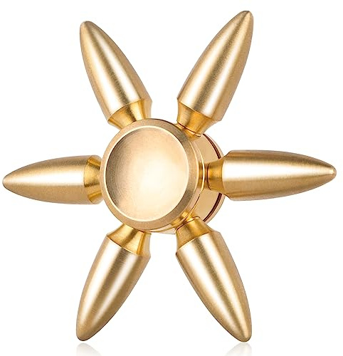 ATESSON Fidget Spinners Toy,Ultra Durable Stainless Steel Bearing High Speed 3-5 Min Precision Brass Metal Finger Spinner,EDC ADHD Stress Relief Anxiety Relieves Reducer for Kids and Adults