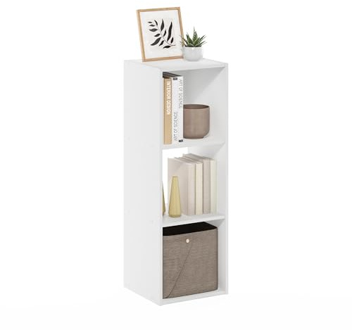 Furinno Pelli Armoire de Rangement cubique, 3 x 1, Blanc