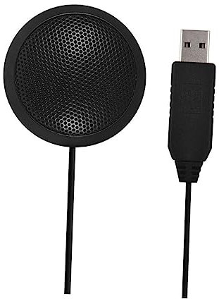 Lurrose Microphone De Réunion pour Ordinateur avec Champ De Captation à 360 Degrés Noir