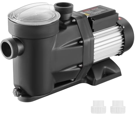 VEVOR Pompe de piscine hors sol, 1100 W 1,5 CV, pompe double vitesse 1450/2860 tr/min, 220 V-240 V, débit max. 27800 L/H, pompe pour piscines hors sol, spas, sources thermales, systèmes d'irrigation