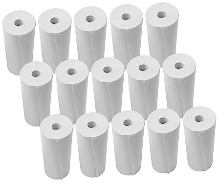Papel Térmico POS, Impresoras de Recibos de Caja Registradora, Papel de Recibo Térmico Rolls 80x30mm (15 rollos)