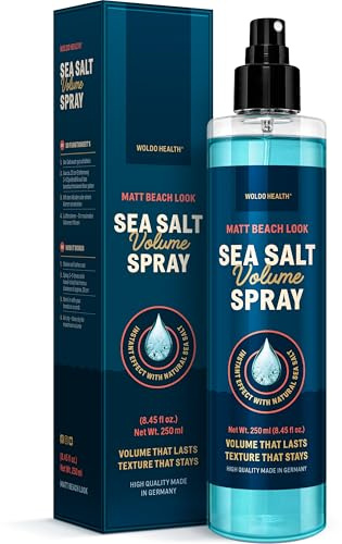 WoldoHealth Sea Salt Spray 250ml – Per più volume e texture, effetto beach look opaco, non appiccica, profumo unisex discreto, per capelli fini, corti e lunghi