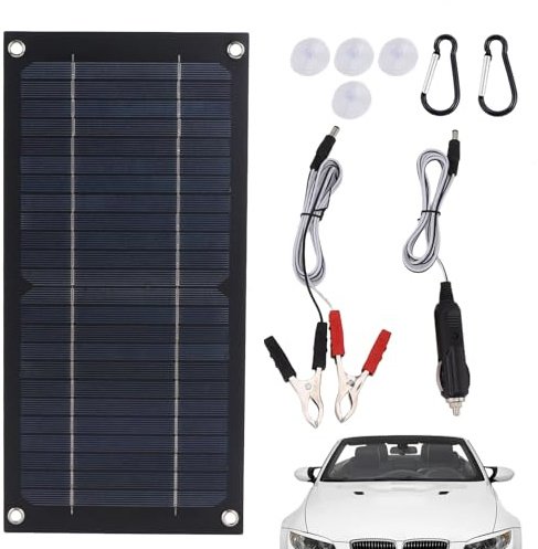 Cargador de Mantenimiento Solar - Soporte de Batería Impermeable 12V 24V