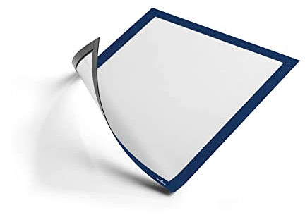 DURABLE - Cadre d'affichage DURAFRAME® Magnetic - Fixation magnétique - Pour documents A4 - Lot de 5 - Bleu foncé - 486907