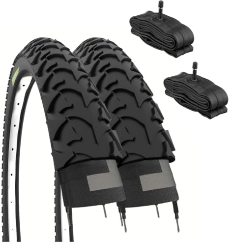2 neumáticos de 14 x 1,75 + cámaras América | Neumáticos 47-254 anclados para Bicicleta de montaña niño