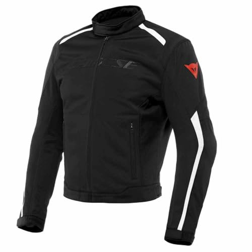 Dainese Hydraflux 2 Air D-Dry Jacket, Giacca Moto Estiva Con Fodera Impermeabile Removibile, Uomo, Nero/Bianco, 50
