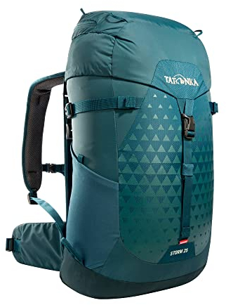 Tatonka Wanderrucksack Storm 25l RECCO mit Rückenbelüftung und Regenschutz - Leichter, bequemer Rucksack zum Wandern mit RECCO-Reflektor - PFC-frei - 25 Liter (teal green)