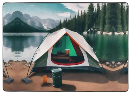 Lake Camping Luxuriöser 203,2 x 147,3 cm Teppich – unvergleichlicher Biberteppich für Wohnzimmer, Büro und mehr