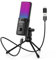 FDUCE Gaming USB Microphone,RGB Condenser Microphone with Tripod,Volume Adjustment and Mute Button Function,Compatible with PC,Laptop,For Gaming,Podcasting,Streaming,YouTube