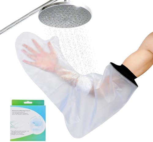 JUNUNDJING Protector Escayola Brazo Largo Niño Adulto, Protector Picc Brazo Largo, Funda Escayola Brazo Largo Niño Adulto, Protector Brazo Escayola,Cubre Escayola Brazo Niño Adulto,Para Mano Antebrazo