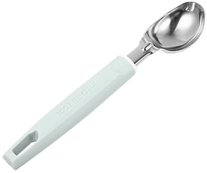 SHOWERORO Ice Cream Scoop Zinc Alloy Dessert Tool for Easy Scooping Mint Green Non- Handle for Fruit Ice Cream and Cheese Lightweight and Food-Safe Design