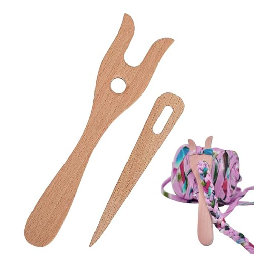 Lucet de madera - Juego de trenzador de tenedor de madera, trenzador de tenedor de madera para manualidades de pulseras de bricolaje | Accesorios de tejer, herramienta de, Lucet de costura, t