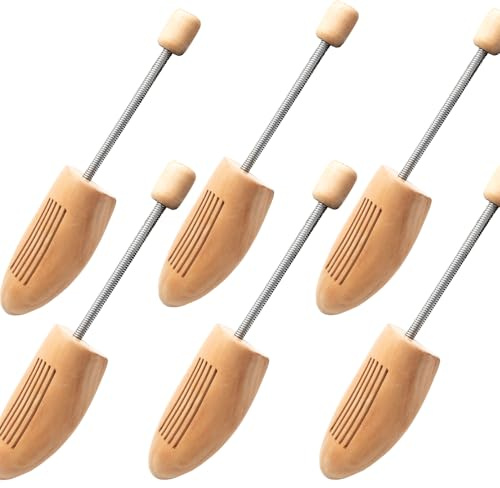 3 Pack Spring Wooden Shoe Tree Shoe Expander Log Shoe Last Stretcher Props Anti-Wrinkle Anti-Deformation Shoe Props Suitable for Leather Shoes Sneakers Canvas Shoes High Heeled Shoes UK10-11.5/EU43-46
