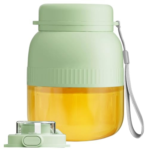 Portable Blender 500ml Rechargeable Juicer Cup with Dual Lids Straw Leakproof 10 Blade Electric Mini Maker for Juicing Protein Shakes Baby Food Ice Crushing Travel