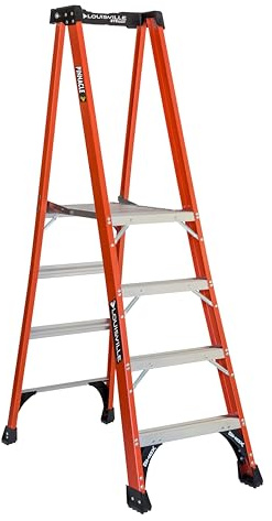 Louisville Ladder 4-Foot Fiberglass Platform Step Ladder, 375-Pound Load Capacity, Type IAA, FXP1804HD