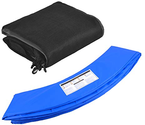 ULTRAPOWER SPORTS 244cm 305cm 366cm 397 Trampolin Sicherheitsnetz Ersatznetz & Randabdeckung - Schwarz 397cm - 8 Stangen
