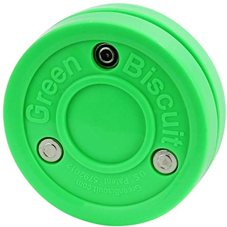 Green Biscuit Original Hockey Training Puck Passing, Toe Drag Stickhandling (Farbe Auswahl), Original green, Einheitsgröße