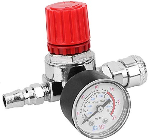 Steuerventil des Druckreglerschalters aus Zinklegierung mit Manometer und Stecker/Buchse für Luftkompressor Luftrohr