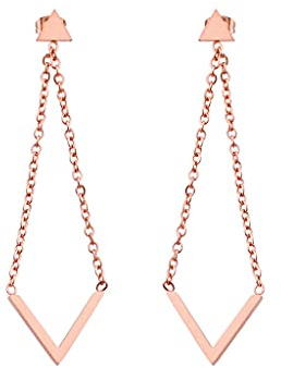 a little something® Ohrringe Norrebro | Damen Ohrhänger mit 18 Karat Vergoldung (Gold & Roségold) | Inklusive nachhaltiger Geschenkverpackung mit FSC®-Zertifikat