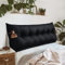 Johnear Rückenkissen für Sofa Rückenlehne Bett Lesekissen, Samt Bücherkissen Großes Lendenkissen Kopfteil Bett Kopfkissen Wandkissen Beinkissen (Schwarz，180x8x50cm)