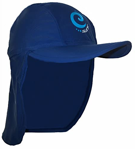 Kidz Swimmers Casquette légionnaire de protection solaire UPF 50 + Bleu Malibu, Bleu et bleu Malibu, L