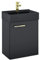 VBChome Badmöbel Set 45 cm Schwarz Matt – Waschbecken mit Montiertem Hängeschrank, Badezimmerschrank mit Soft-Close Unterschrank, Moderner 1-türiger Waschtisch, Elegant und Platzsparend