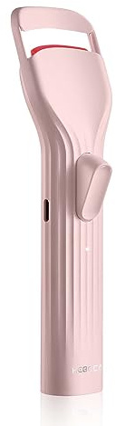 HEBECA Beheizte Wimpernzange Elektrische Wimpernzange mit Innovativem Heizsilikonpad für Angehobene Wimpern 24 Stunden Kein Kneifen Schnell Wiederaufladbarer 600mAh Akku Violett (Rosa)