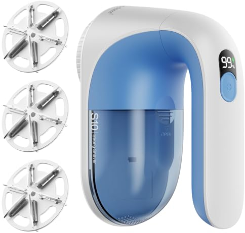 Hippodance Levapelucchi Elettrico,Levapelucchi Ricaricabile per Vestiti e Mobili,Ricaricabile Type-C Togli Pelucchi Elettrico per Abiti - 3 Velocità,Display LED - Perfetto Regalo per Donne e Famiglia