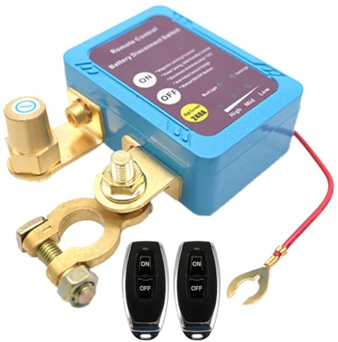 LYEAA Batterieschalter mit Fernbedienung, 12 V, 240 A, automatische Abschaltung mit Auslaufschutz für Fahrzeugbatterie