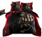 ZZTBQ Gotisch Totenkopf Skull Bettwäsche für Kinder 135x200 Kinderbettwäsche Bettbezug und Kissenbezug-Set Schwarz Rot Totenkopf Schädel Einzelbettwäsche Set