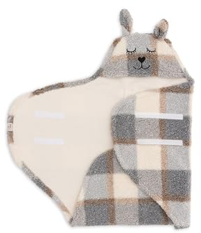 Jollein 032-566-68050 Einschlagdecke Hase - Check Boucle (100x105 cm)