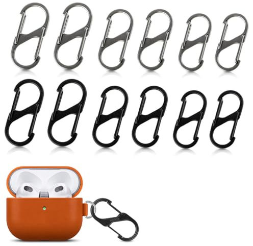 Jeu de 12 mousquetons en forme de S, à double verrouillage, pour maintenir la fermeture à glissière fermée Clip de fermeture éclair antivol