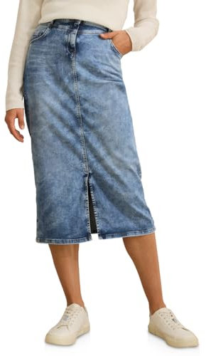 CECIL Damen B361679 Maxi Jeansrock, Authentic Used Wash, 34W EU
