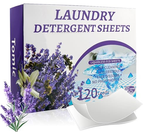 Detersivo in Fogli per Lavatrice,120 Lavaggi,Detersivo in Fogli Biodegradabile,Detergente Concentrato per Bucato Ipoallergenico,Senza Plastica,Sapone in Fogli per Bucato Pulito e Morbido