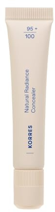 KORRES Natural Radiance Concealer Medium 02, cremiger, leichter Concealer mit mittlerer Deckkraft und einem natürlich leuchtenden Finish, lässt Augenringe verschwinden, vegan, 8 ml