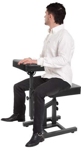 TAPMING Arbetspall, kontorsstol utan hjul, stol sitthöjd 43–61 cm, arbetspall kan belastas upp till 200 kg, multiple Use ståstol, snurrpall för salong spa och hushåll