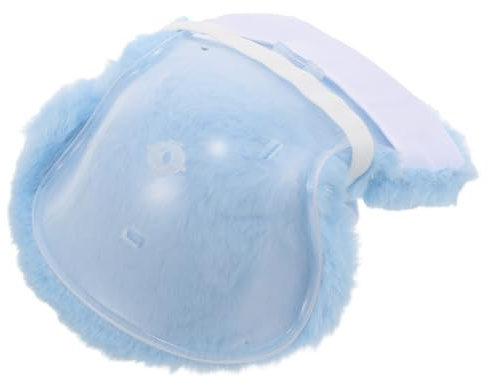 FRCOLOR Seggiolino per Bambole in Peluche Blu Base Trasparente, Decorazione per Bocchetta Aria Condizionata Auto, Accessorio Interno Auto per Protezione e Arredamento