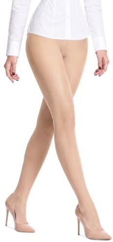 VOGEL VERE Collant Femme Transparent Mat Bas Nylon 15 Deniers Taille Haute