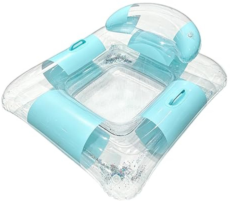 Pool Lounger Flytande Solstol Uppblåsbar Och Luftfylld Läcksäker PVC | Pool Liggstol och Vattenhängmatta Kan Användas Vid Stränder, Sjöar, Parker, Bakgårdar, Samt