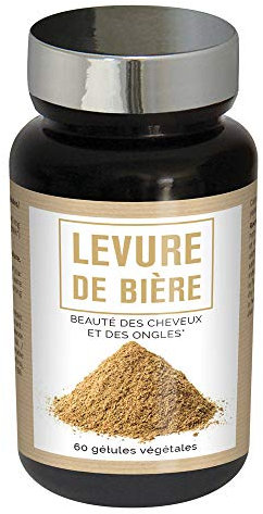 NUTRIEXPERT Levure de Bière, Résistance Et Beauté Des Ongles - Cheveux, Riche En Vitamines B, E, Zinc et Sélénium, Sans Gluten, Végan, 60 Gélules Végétales - Marque Française