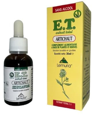 Lemuria - Carciofo E.T. - Favorisce la Funzionalità Digestiva ed Epatica - Integratore Alimentare a Base di Piante e Derivati - 30 ml - Senza Alcol - Made in Italy