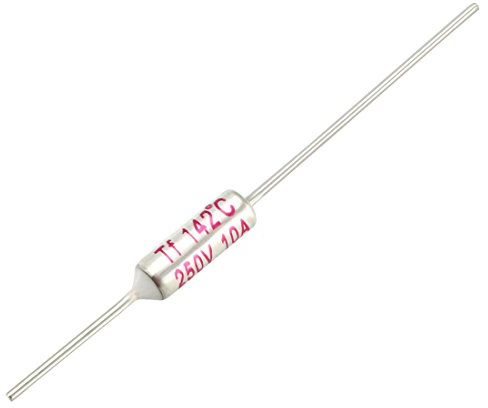 uxcell 5Pcs RY TF 142 Celsius Degree Cutoff Thermal Fuse AC 250V 10A White Silver Tone