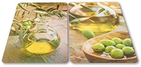 Ceranfeldabdeckung 60x52cm (je 30x52) Herdabdeckplatten Induktion Herdschutz Deko Glasplatte Schneidebrett Sicherheitsglas Spritzschutz 1291